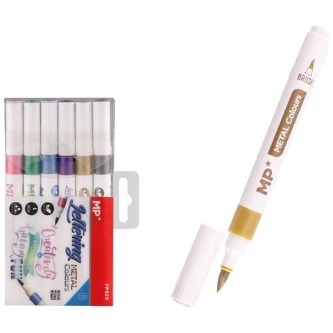 Set 6 Marker Metallici Punta Pennello - Foto 1