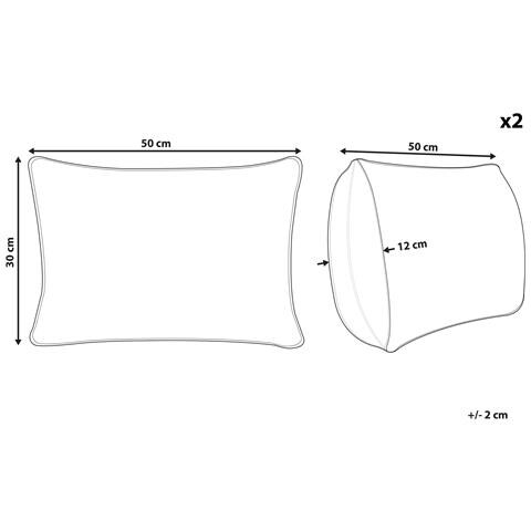 Set Di 2 Cuscini Da Esterno Sway Trama Geometrica 30 X 50 Cm Multicolore - Foto 2