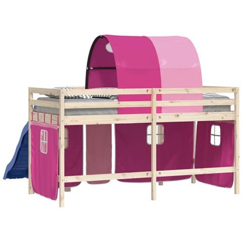 Tende per Letto a Soppalco con Tunnel Rosa in Poliestere - Foto 10