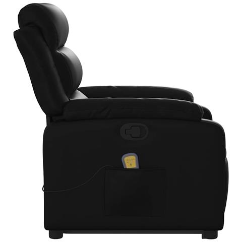 Poltrona Alzapersona Reclinabile Massaggio Nero Similpelle - Foto 9