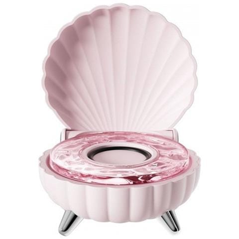 Lampada Di Proiezione Altoparlante Bluetooth Luce Notturna Led Con Specchio Per Trucco E Rumore Bianco Pink - Foto 1