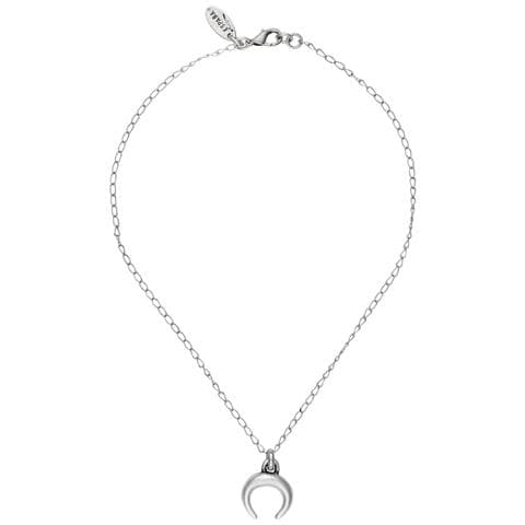 Collana Con Ciondolo A Forma Di Luna In Argento, 40 Cm - Foto 1
