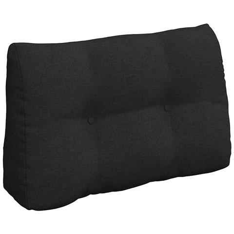 Cuscino per Schiena Nero 80 x 24 x 50 cm Tessuto - Foto 1