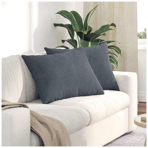 Cuscini da Divano 2 pcs Grigio scuro 70 x 50 cm - Foto 2