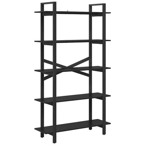 Libreria Rovere Nero 100 x 33,5 x 178 cm Legno multistrato - Foto 1