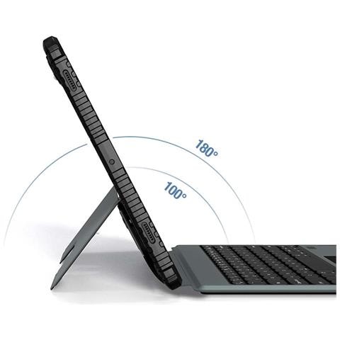 Custodia Con Tastiera E Paraurti Per Galaxy Tab S9 Plus, Retroilluminata E Antiurto, Nero - Foto 2