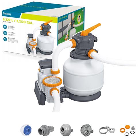 BESTWAY Pompa a sabbia 7570 l /h per piscina 58499 - Foto 4