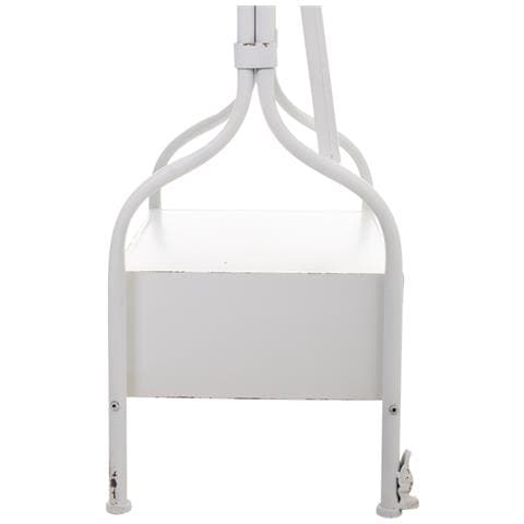 Specchio Da Terra E Cassetto In Metallo Bianco 65x38x184h - Foto 8