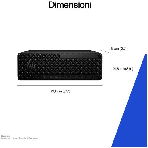 Z2 SFF G1i Workstation Wolf Pro Security Edition Intel Core Ultra 7 265 32 GB DDR5-SDRAM 1 TB SSD NVIDIA RTX A400 Windows 11 Pro Stazione di lavoro AI Workstation, AI PC Nero - Foto 2
