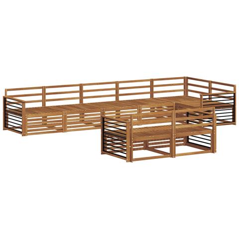 Set di divani da esterno 8 pcs Naturale - Foto 1
