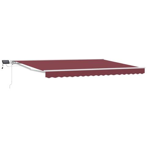 Cornice per Tenda Manuale con LED Borgogna e Bianco 5 × 3,5 m - Foto 1