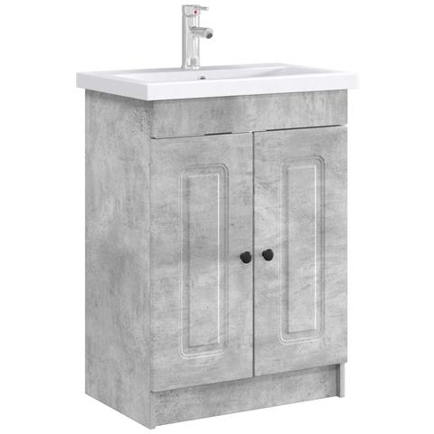 Mobiletto da bagno sotto il lavello Grigio Cemento - Foto 2