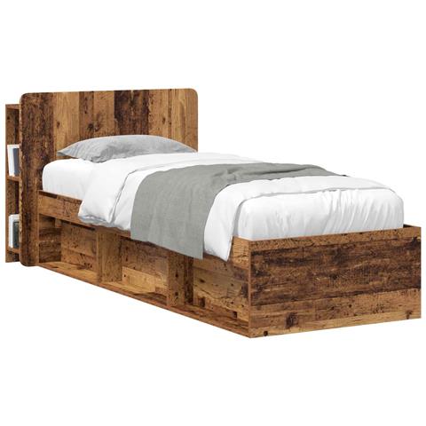Testata del letto Legno antico Legno ingegnerizzato - Foto 2