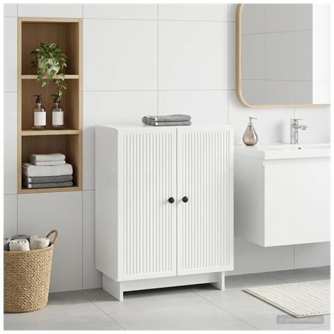 Mobiletto da Bagno EDE Bianco Lucido 59,5 x 31 x 80 cm - Foto 2