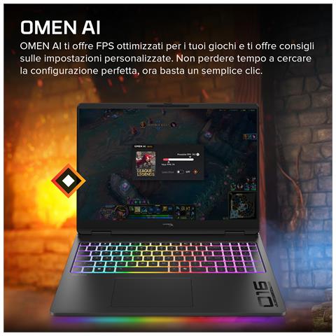 E4EW5EA laptop Intel Core Ultra 9 40,6 cm (16") 2.5K 32 GB DDR5-SDRAM NVIDIA GeForce RTX 5070 Ti Wi-Fi 7 (802.11be) Windows 11 Home Nero - Foto 2