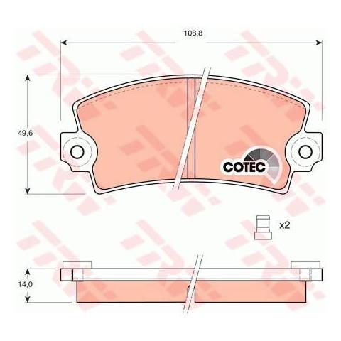 Kit Pastiglie Freno Gdb148 - Foto 1