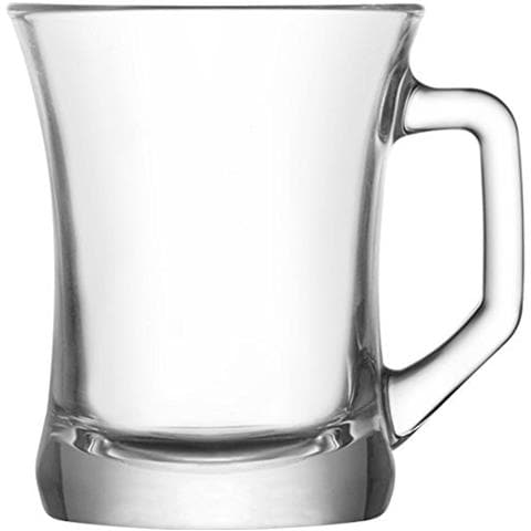 Zen 6 Pezzo Tazza Di Caffè + Set Di Vetro - Stile Moderno Per Sqaure Maniglia Te / Caffè Glasses - Clear - 225ml - Foto 2