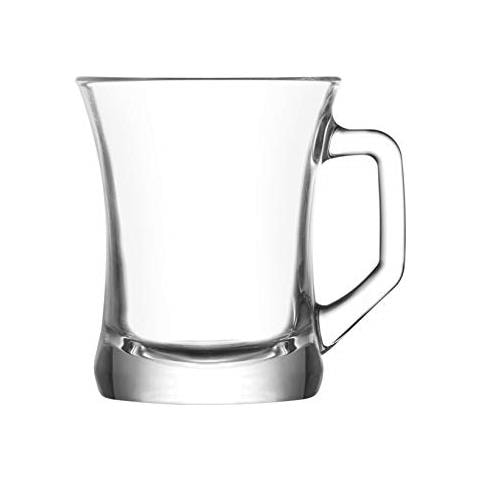 Zen 6 Pezzo Tazza Di Caffè + Set Di Vetro - Stile Moderno Per Sqaure Maniglia Te / Caffè Glasses - Clear - 225ml - Foto 1