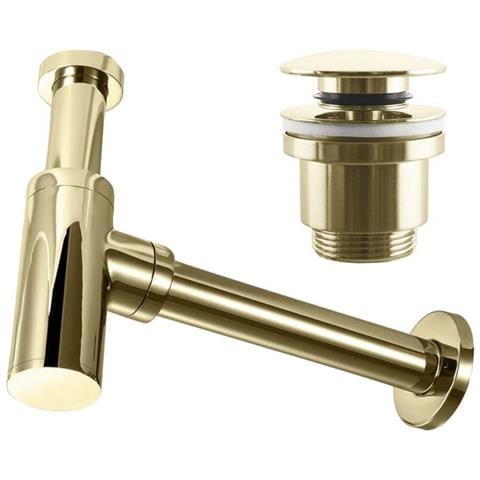 Klick-klack - Sifone Per Lavabo, Con Valvola Di Scarico, Set Da 2 Pezzi, Colori Assortiti, Oro - Foto 5