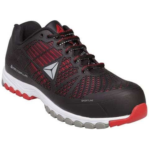 Scarpe Da Lavoro Basse Deltasport S1p - Pu Iniettato Mesh Nero-rosso - 40 - Dsporspnr40 - Foto 1