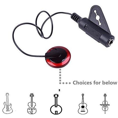 Microfono Del Contatto Raccolta Piezo-elettrica Violino Microfono Pickup Violoncello Ukulele Del Banjo Mandolino Chitarra Microfono Pickup - Foto 1