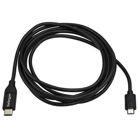Cavo USB-C a Micro-B - M / M - Cavo di Ricarica USB 2.0 / USB Tipo-C da 2m - Compatibile Thunderbolt 3 - Foto 2
