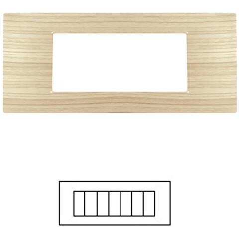 Placca 2 3 4 7 Posti Abete Vimar Plana Compatibile - Foto 1