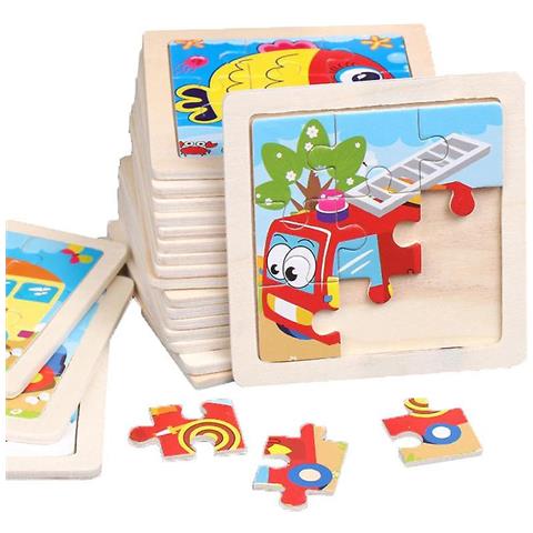 Puzzle Magnetico In Legno Per Bambini 5+ Anni - Educativo Alfanumerico, Faccia, Traffico, Forme - 4