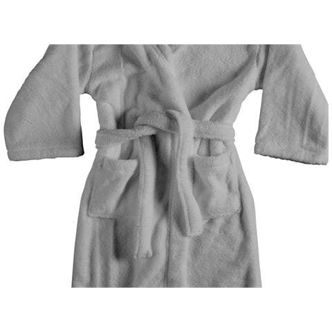 Accappatoio Con Cappuccio In Morbida Spugna Mod. Sophie Tinta Unita Vari Colori Xl Grigio Perla - Foto 2