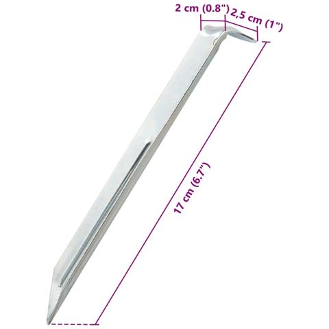 Picchetti Per Tenda 24 Pz 17 Cm Ø20 Mm In Acciaio Zincato - Foto 5