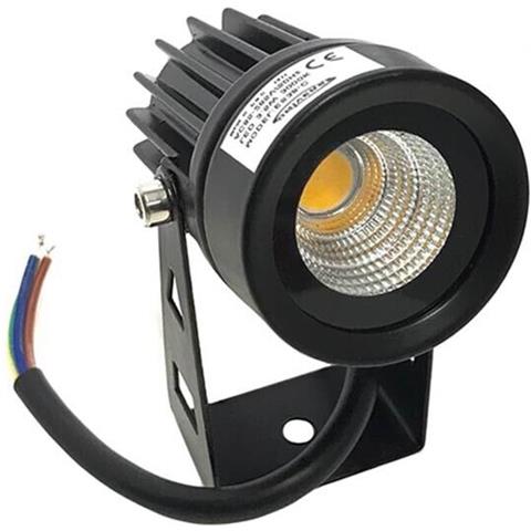 Faretto Led Luce Calda Cob 3.5 W Proiettore Da Giardino Terra Staffa A Parete - Foto 2
