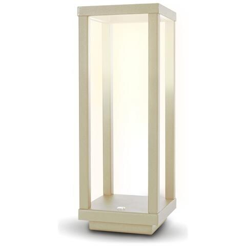 Lampada Da Tavolo Ricaricabile Lea - Avorio - Plastica - 10x10x28,5 Cm - Foto 1