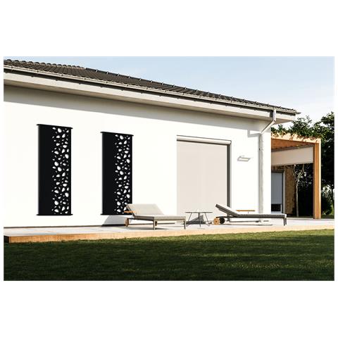 Set Di 3 Pannelli Decorativi Sunny Black H.160cm Motivi Lato Destro - Foto 2