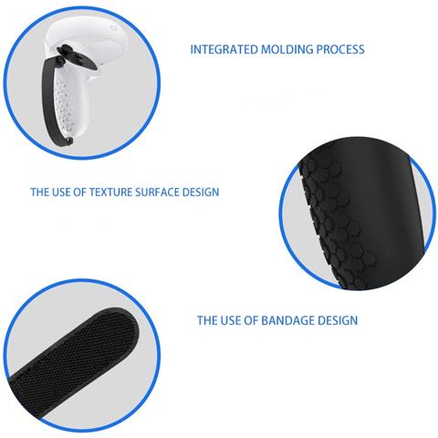 Protezioni Per Impugnatura In Silicone Per Meta/oculus Quest 2 White - Foto 3