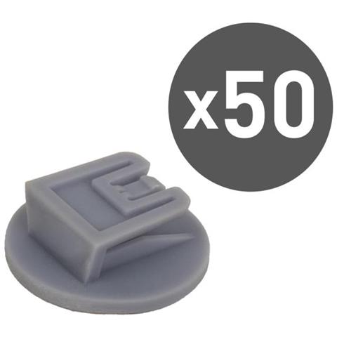 Conf. 50 Pz Clip Adesiva Grigia Per Telepass V5 - Foto 1