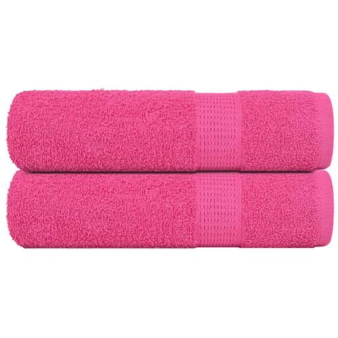 Asciugamani 2 Pz Rosa 50x100 Cm 360 G/m 100% Cotone - Foto 1