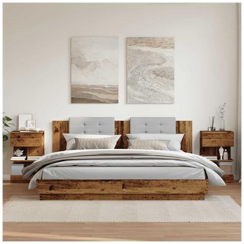 Comodini 2 Pz In Legno Vecchio 40x35x65 Cm In Legno Multistrato - Foto 3