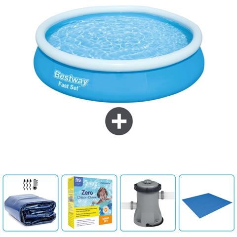 Piscina Fuori Terra - In Giro - 366x76 Cm - Blu - Include Accessori Coordinati Cb6 - Foto 1