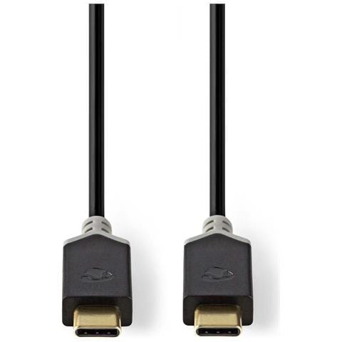 Cavo Di Ricarica E Dati Da 3,2 Gen 1 Usb-c Maschio A Usb-c Maschio 60w 5 Gbps 2m, Nero / Oro - Foto 2
