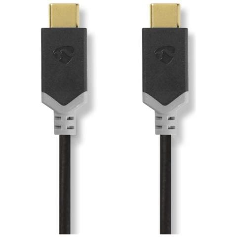 Cavo Di Ricarica E Dati Da 3,2 Gen 1 Usb-c Maschio A Usb-c Maschio 60w 5 Gbps 2m, Nero / Oro - Foto 1