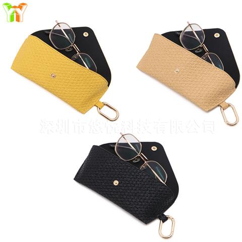 Elegante Custodia Per Occhiali Da Sole Con Motivo Intrecciato - Pelle Pu Protettiva Black - Foto 5