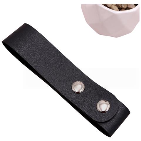 Elegante Clip Da Cintura Per Frustino Da Equitazione In Pelle Pu Black - Foto 2