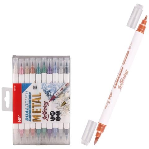 Set Di 12 Marker Metallizzati A Doppia Punta - Foto 1