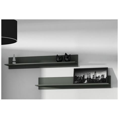 SOHO POL CZ scaffale Mensola galleggiante A muro Truciolato Nero - Foto 1