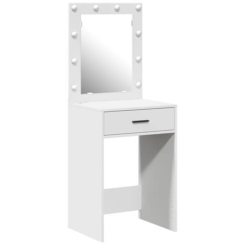 Toeletta con luci LED Bianca 50x41x135 cm - Foto 1