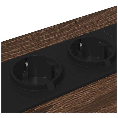 Comò con stazione di ricarica Rovere marrone Legno multistrato - Foto 9
