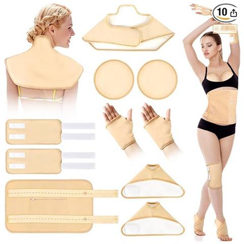 Fascia Per Olio Di Ricino Regolabile Con Cintura (set Di 10 Pezzi) - Avvolgimento Riutilizzabile In Cotone Organico - Foto 1