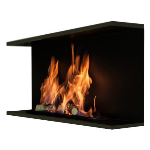 Izzak - Biocamino Trifacciale Camino A Bioetanolo Da Incasso Cm 120 - Bruciatore Onda 65cm / Capienza 4,4l - Foto 1