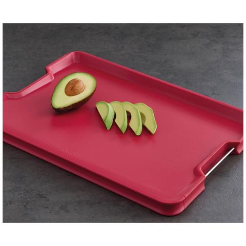 Tagliere Multifunzione Cut And Carve Plus Rosso Per Tagliare Tritare E Servire Antiscivolo Durevole Lavabile In Lavastoviglie Design Compatto Ed Elegante Colore Rosso - Foto 6