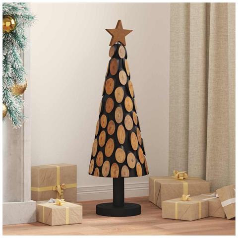 Albero di Natale Marrone 90 cm Legno massello di teak - Foto 2